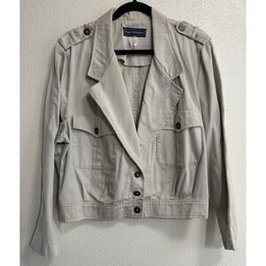 Vintage Maggie McNaughton Women’s Plus Size 18W Cropped Jacket Beige 80’s 90’s